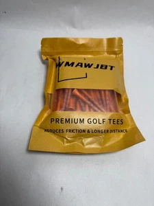 100 Count 3-1/4" Orange &Blue Natural Wooden Golf Tees 83MM Long Length - Picture 1 of 3