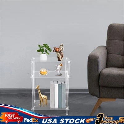 Acrylic Multifunctional Rolling Printer Stand 3-Tier Printer Stand with Wheels - Image 1 of 4