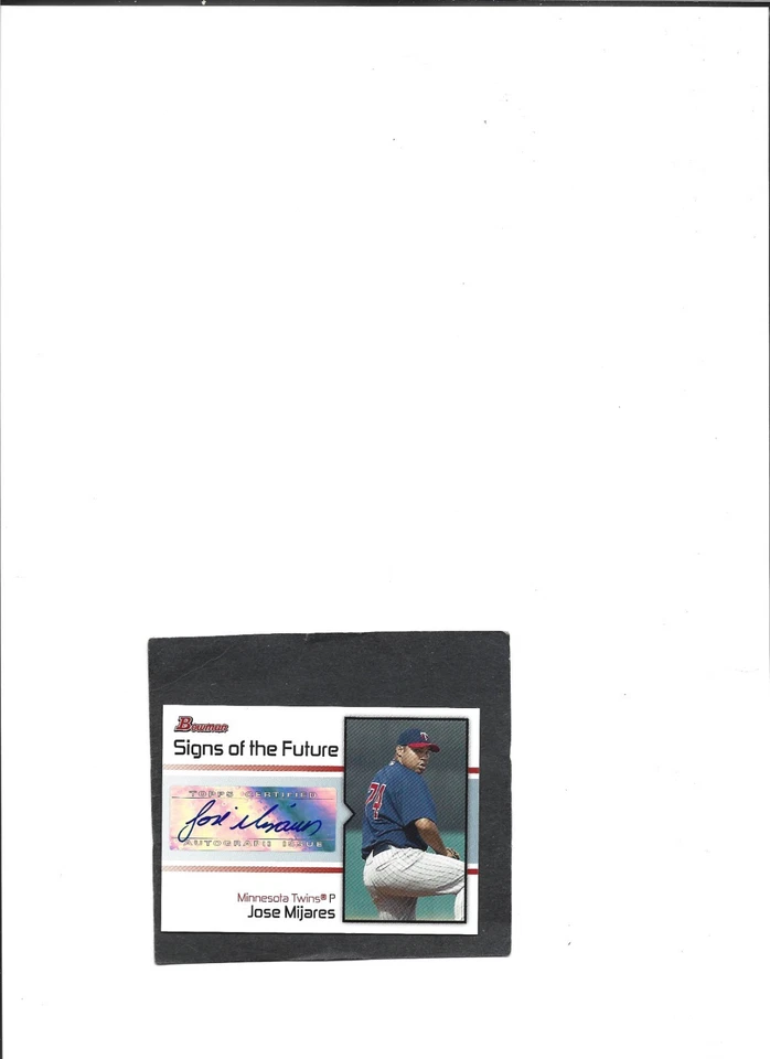 2008 bowman jose mijares autograph - Image 1 of 1