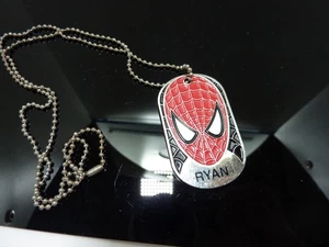 Collana Marvel UNIVERSAL STUDIO Comics Spider-man in acciaio inox etichetta cane RYAN - Foto 1 di 3