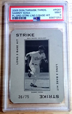 Sammy Sosa /75 (PSA 9) 🔥 2005 Donruss Throwback Threads - Baltimore Orioles - Image 1 of 3