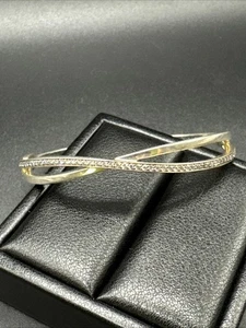 Bracciale 7" Autentico Pandora Argento Sterling Zirconi Intrecciato 925 ALE T22 - Foto 1 di 6
