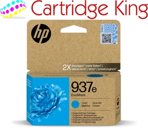 HP 937E EvoMore Cyan Original Ink Cartridge - S6W6NE - Afbeelding 1 van 6
