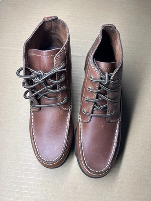 Botas Eastland para mujer 8,5 M Chukka con cordones al tobillo punta sin usar, en caja, cuero marrón Foto 1 de 4