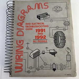 1991-1992 Harley Davidson ALL MODELS Wiring Diagrams Electrical Manual 99948-92 - Bild 1 von 4