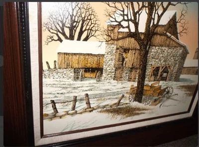 signed H. Hargrove Framed Serigraph Oil Painting - Image 1 of 4