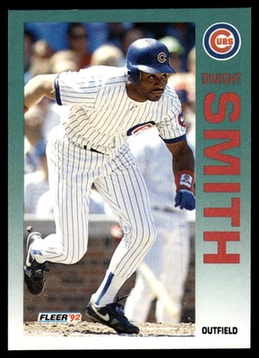 1992 Fleer #392 Dwight Smith Printed in U.S.A. - Image 1 of 2