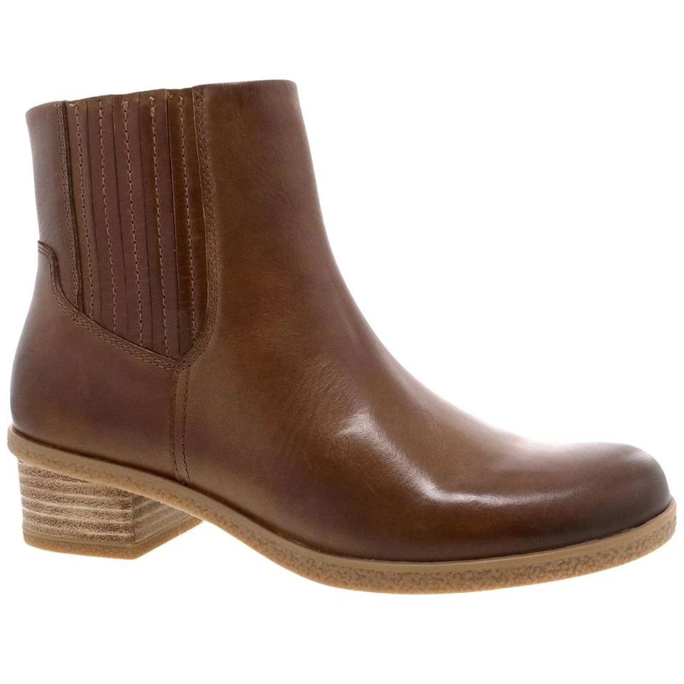 Women's Dansko Daisie Waterproof Burnished Boot in Tan SIze 39