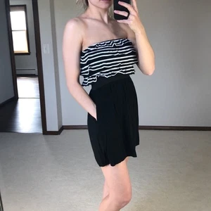 Target: Black and white Strapless Dress - Picture 1 of 5