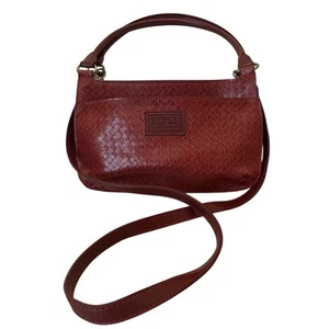 Bolso bandolera de cuero rojo reliquia - Imagen 1 de 14