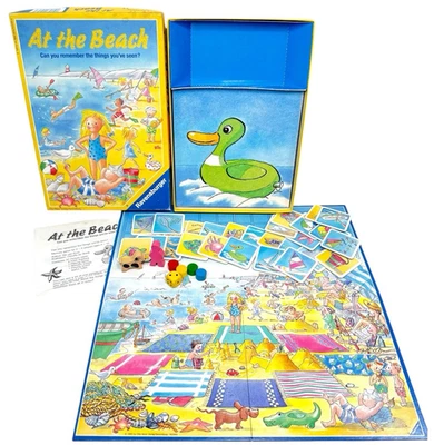 Vtg 1990s Ravensburger At the Beach 1992 Memory Game 100% Complete Original - Image 1 of 4