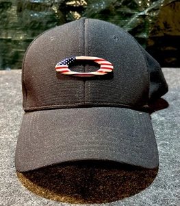 Gorra Oakley para hombre L/XL negra ajustada flexible clásica baja sarga de béisbol - Imagen 1 de 4