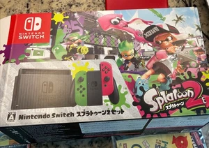 Nintendo Switch Splatoon 2 neonpink/neongrünes Handheld-System - Bild 1 von 7