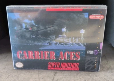 Carrier Aces (Super Nintendo SNES) Complete - Tested - Authentic - Image 1 of 4