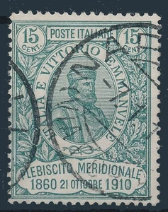 1910 ITALIA G. GARIBALDI PLEBISCITO 15 C VERDE BELLO USATO - 802 - Foto 1 di 1