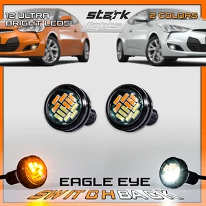23mm 4014 LED Eagle Eye Light Dual Color White Amber Switchback DRL Lamp - 2 PCS - Picture 1 of 5