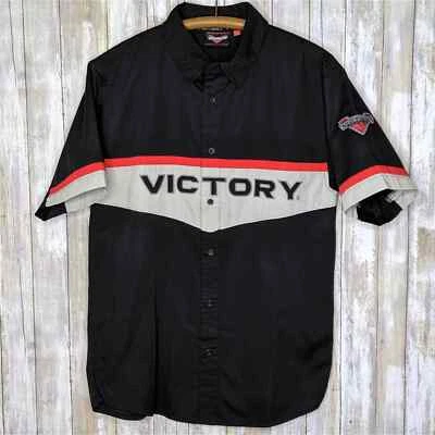 VTG Victory Motorcycles Button Front Small Patch Harley Davidson Biker HD - Image 1 of 4
