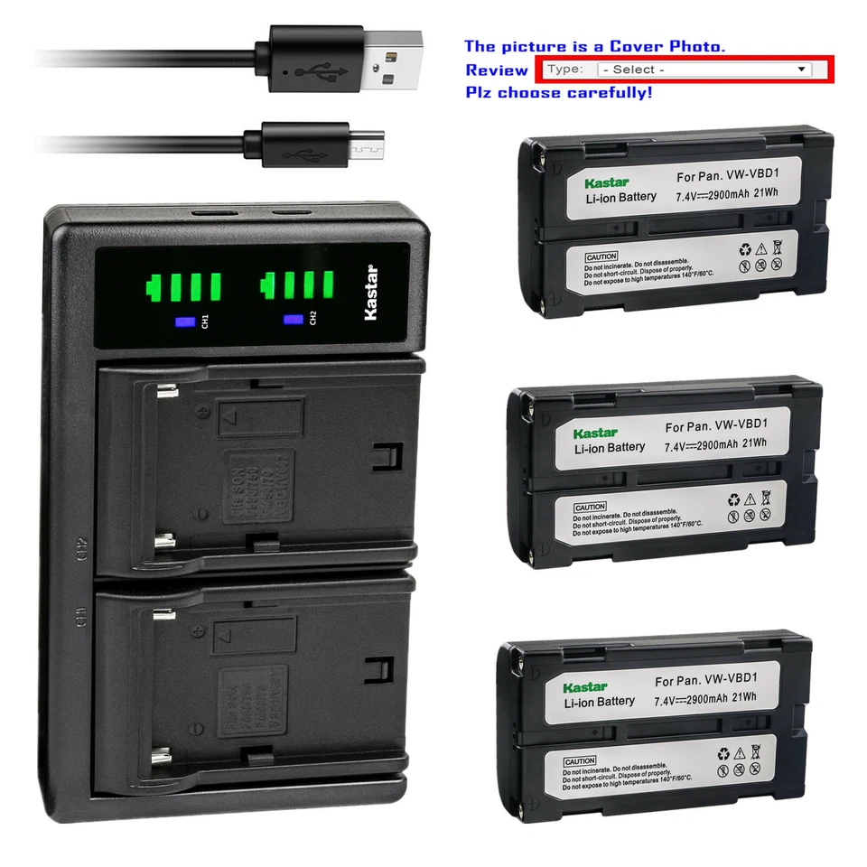 Cargador USB Kastar Batería LTD2 para RCA CC8251 PRO 598 PRO 698H PRO 742 BDC-70 Foto 1 de 4