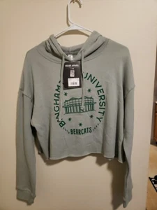 Binghamton University Damen Bauchshirt Hoodie salbeigrün Small - Bild 1 von 5