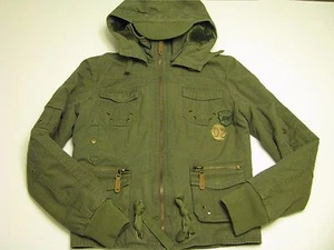RARE!! ONLY KHAKI GREEN MILITARY HOODED  JACKET COAT / Medium - Bild 1 von 12