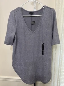 Torrid Gray  Sparkle Top Shirt Plus 0 - Picture 1 of 4