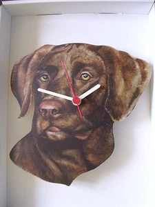Chocolate Brown Labrador Dog Wall Clock. New & Boxed. - Picture 1 of 1