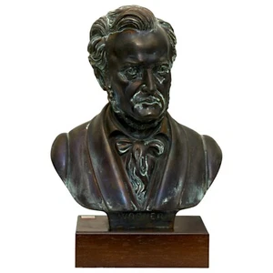 Bust of Wagner sculpture from table in marble effect bronze base wood H 11 cm - Picture 1 of 5