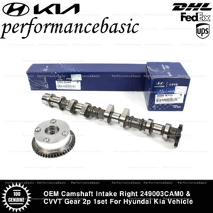 OEM Camshaft Intake Right 249003CAM0 & CVVT Gear 2p 1set For Hyundai Kia Vehicle - Picture 1 of 3