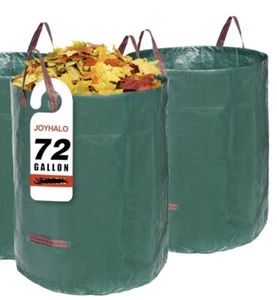 Joyhalo Reusable Yard Waste Bags, 72 Gallon Lawn and Leaf Bags 2 Bags 4 Handles - Picture 1 of 3