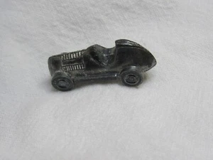 Pieza de coche de carreras Monopoly original vintage de metal plateado - Imagen 1 de 4