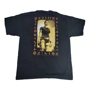 VTG 2001 Lara Croft Tomb Raider Movie Promo T-Shirt XL ANGELINA JOLIE - Picture 1 of 9