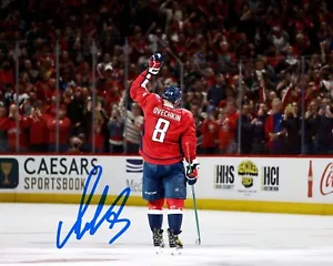 Alex Ovechkin Ties Gretzky 894 Washington Capitals Auto 8x10 NHL Photo REPRINT - Picture 1 of 1