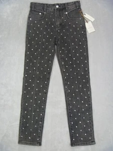 Anthropologie Pilcro Jeans Size 25 High Rise Slim Charcoal Diamond Studs NEW - Picture 1 of 10