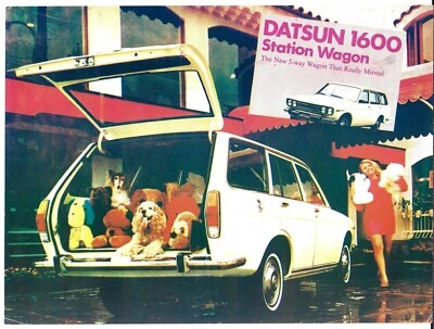 Datsun Nissan 1600 Estate 1970-72 UK Market Single Sheet Sales Brochure Bluebird - Image 1 of 2