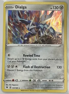 Juego de cartas coleccionables Pokémon Dialga Vivid Voltage 121/185 holograma raro inglés 2020 casi nuevo - Imagen 1 de 2