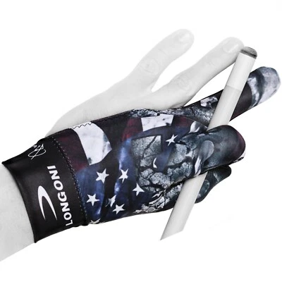 LONGONI Billiard POOL CUE GLOVE Fancy Flag 4 for Left hand + FREE SHIPPING!