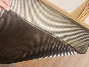 Tela de tela de fibra de carbono plateada 3k 245gsm 50" 2x2 sarga tejido aluminio 10 yardas - Imagen 1 de 4