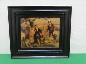 Edwardian Period Crystolium From an Original Oil Painting, Black Lacquered Frame - Picture 1 of 12