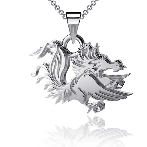 Dayna Designs South Carolina Gamecocks Silver Small Pendant Necklace Cover