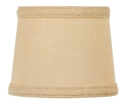 6 Inch Drum Style Chandelier Mini Lamp Shade Clip on Beige Linen - Image 1 of 2