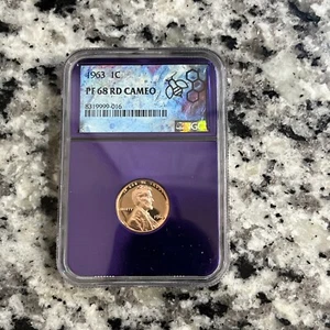 1963 NGC 1c PF68 RD CAMEO - Picture 1 of 3