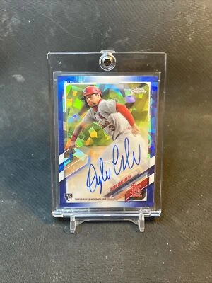 2021 Topps Chrome Sapphire Rookie Autograph Dylan Carlson RC - Image 1 of 2
