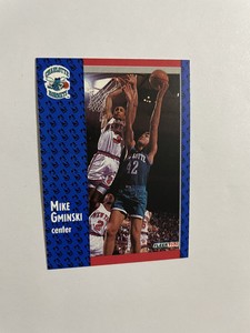 1991-92 Fleer Basketball Card #254 Mike Gminski Charlotte Hornets