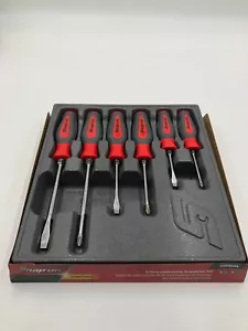 NEW Snap On 6 Pc Instinct Combination Hard Grip Standard Screwdriver Set SHDX60R - Picture 1 of 7