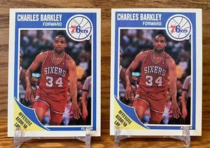 1989 Fleer Charles Barkley #113 Basketball Card 76ers  2 CARD - Picture 1 of 2