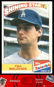 1989 Topps Bazooka #1 Tim Belcher Los Angeles Dodgers Baseball Card