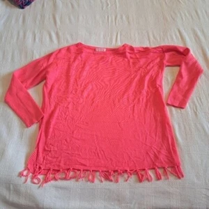 Lilly Pulitzer girls size XL of 12-14 neon pink top sweater - Picture 1 of 4