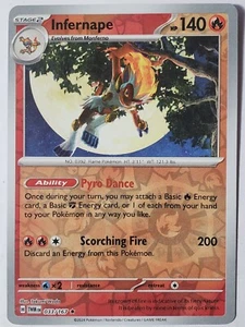 REVERSE HOLO Infernape 033/167 NM/M - Tarjeta Pokémon Twilight Masquerade - Imagen 1 de 2