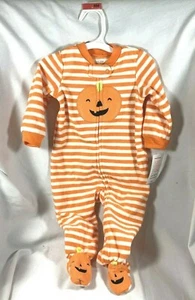 NWT CARTER'S JUST ONE YOU PUMPKIN HALLOWEEN FLEECE OUTFIT 6 MONTH - Picture 1 of 6