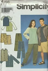 Men's & Misses' TOPS, JACKET/VEST, PANTS/SHORTS - SIMPLICITY Pattern 9298 (L-XL) - Picture 1 of 2